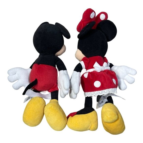 Disney Parks Mickey and Minnie Mouse Dolls Stuffed Animal Plush 13 - Picture 2 of 4